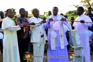 2 BOREHOLES GET COMMISSIONED BY BISHOP CHARLES HAMMAWA Sponsored by: MISEREOR Germany – Misereor